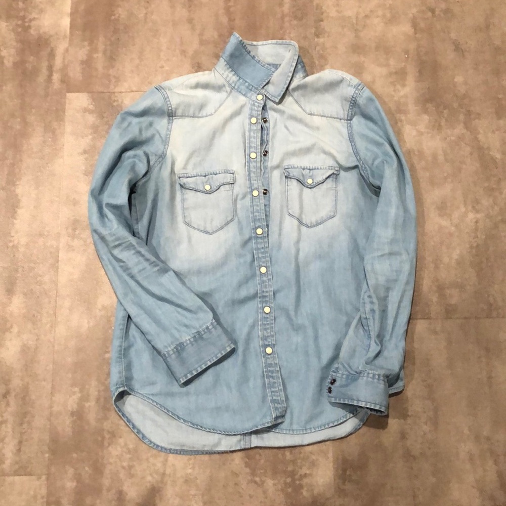Snap Button Denim Shirt